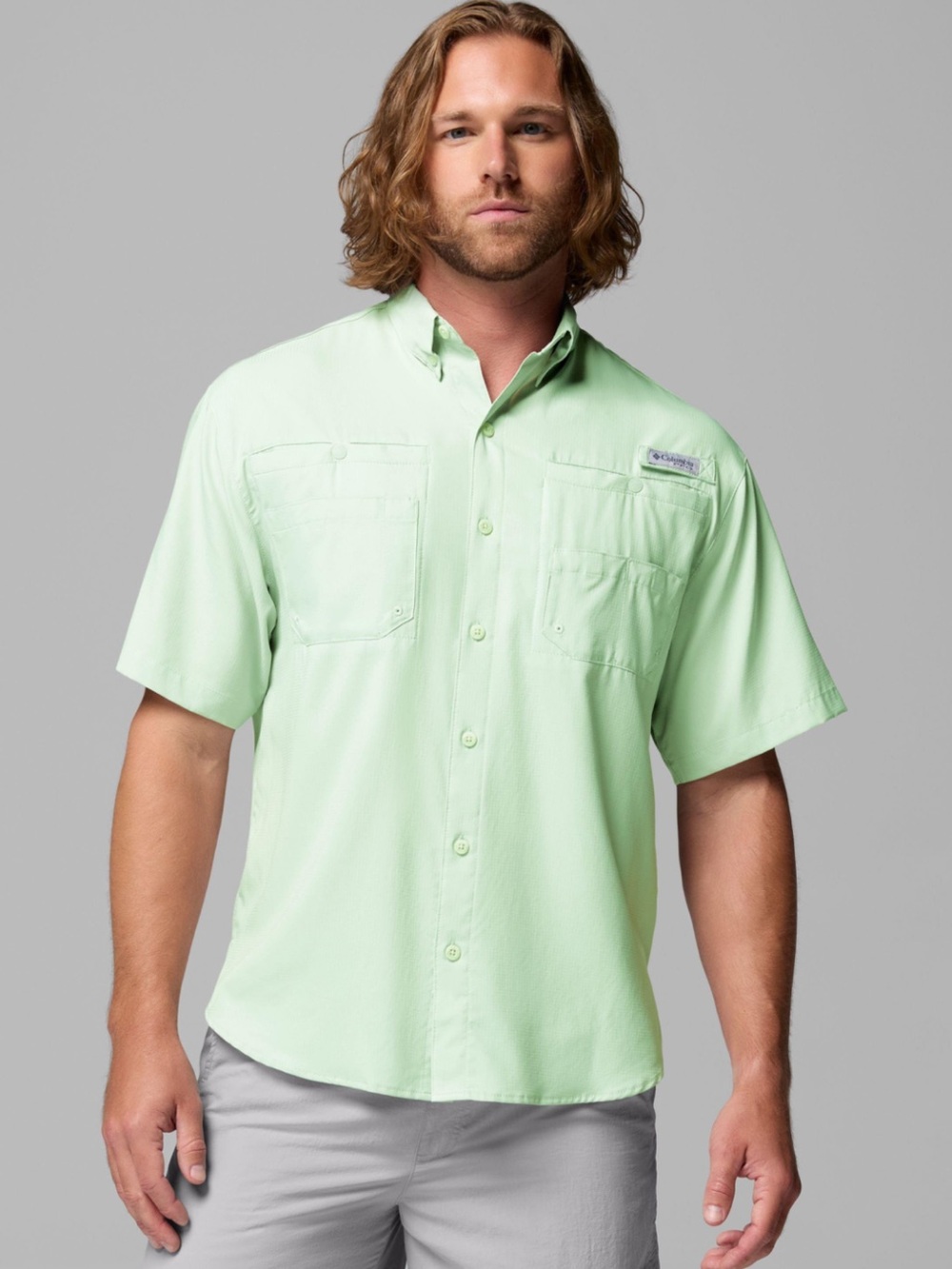 Columbia PFG Men’s Bahama II Lime Green Outdoor Fishing Shirt Lightweight XLT